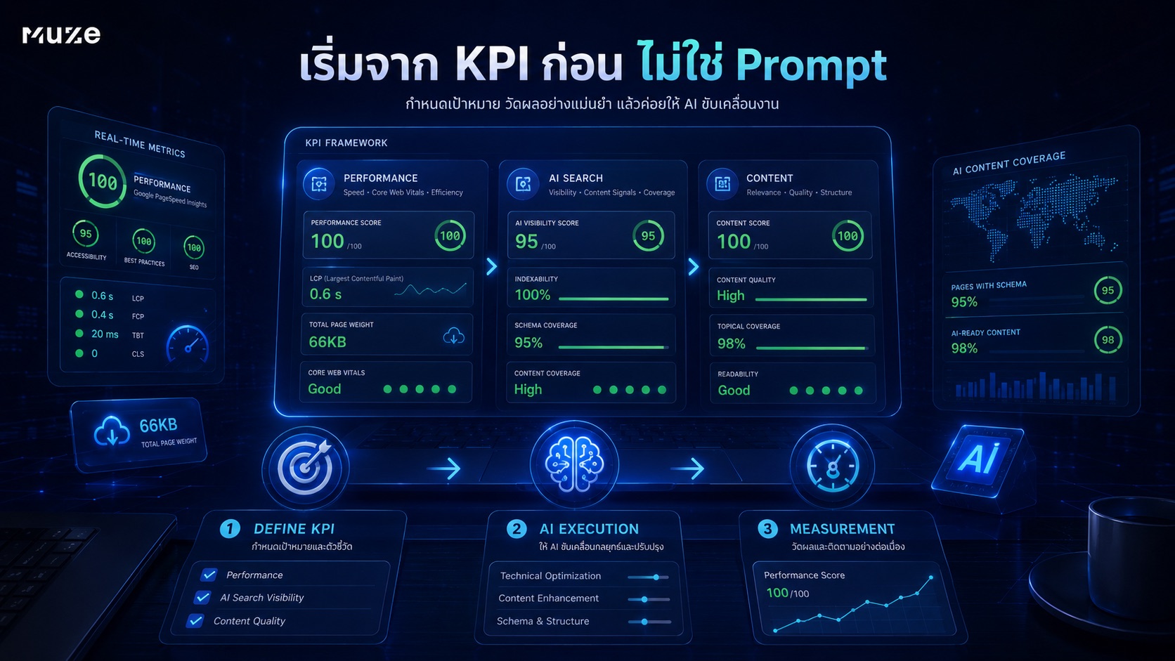 เริ่มจาก KPI ก่อน ไม่ใช่ Prompt — KPI Framework สำหรับ Performance, AI Search และ Content
