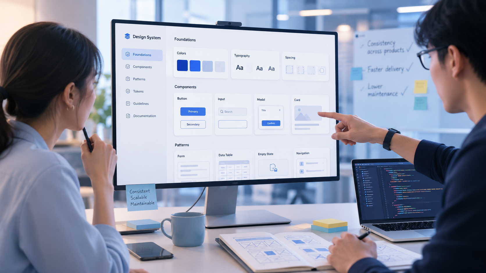 A Design System is the shared standard that gives every team a common language
